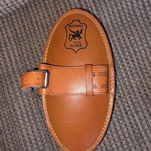 VTG Defiance Horse Hair Grooming Brush Brown Leather  Made in England Unused